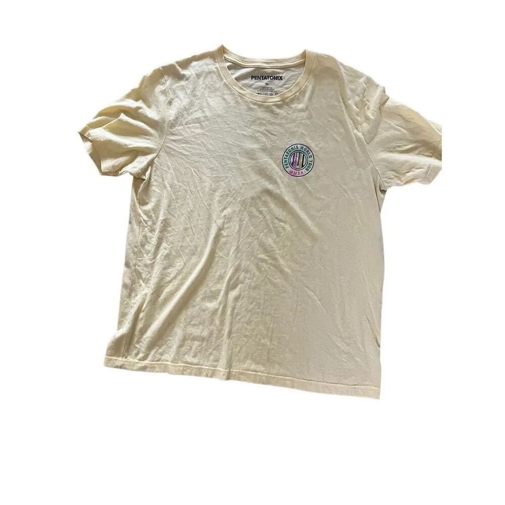 Pentatonix World Tour 2020 Pastel Yellow Concert graphic T Shirt XL Unisex
